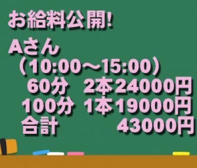 Aさんのお給料です!