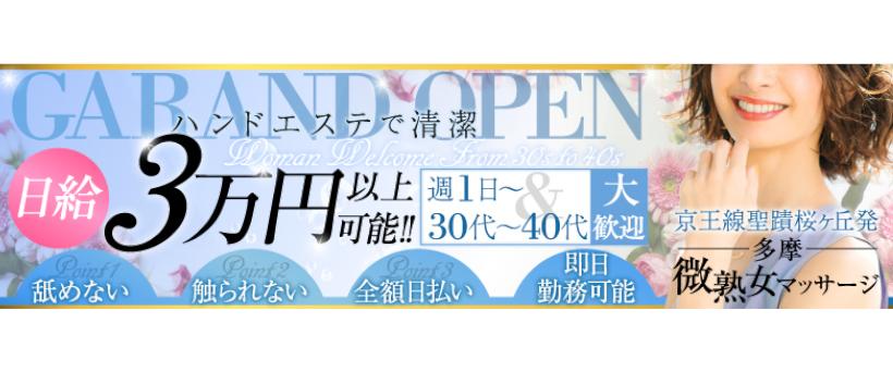 多摩微熟女マッサージの求人