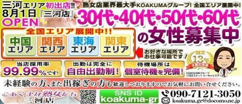 こあくまな熟女たち 三河店（KOAKUMAグループ）の求人