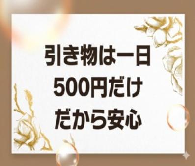 引き物は1日500円だけ!